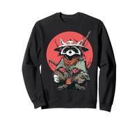Atardecer Samurai Mapache Guerrero Japonés Ukiyo-e Estilo Sudadera