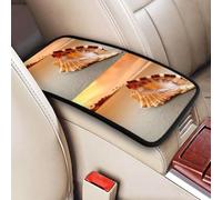 Atardecer sobre el mar La caracola,Funda para reposabrazos de consola central de vehículo, almohadilla suave y cómoda para pasamanos de coche, cojín universal