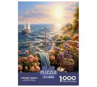 Atardecer sobre el Puerto Puzzle Imposible,desafío para Adultos Juego EduGatoivo 1000 Piezas Obra De Arte De Juego De para Adultos, Regalos A Partir De 14 Años 38x26cm/1000pcs