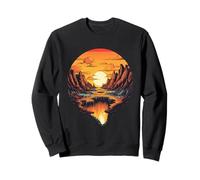 Atardecer sobre Montaña Reflexiones Arte Sudadera