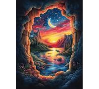 Atardecer sobre un portal de cañón mágico Rompecabezas 1000 Piezas Cartón Para Mayores vida silvestre y plantas Terapia Ocupacional Regalo Corporativo Garantía Satisfacción Regalo Reyes Magos 1000 PCS