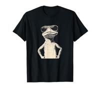 Atardecer Vibes con un lagarto de gafas de sol para amantes de los reptiles Camiseta