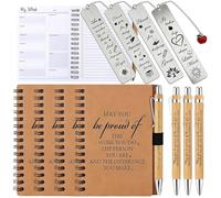 Atarvana 4 Sets Teachers Appreciation Gifts Bulk, Inspirational Thank You Gift Includes Notebook, Pen, Bookmark (4 of Each) for Teachers Day, End of Year, Christmas from Students Parents PTA