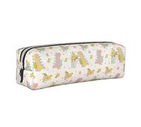 Atasc Dino Dreams - Estuche para lápices con diseño de flores y arco iris, con cremallera, duradero, organizador de escritorio, ver imagen, Talla única, Organizador de bolsas