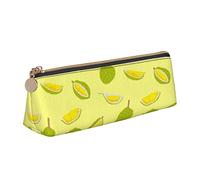 Atasc Fruit of Durian - Estuche triangular para lápices, portátil, organizador de cuero con cremallera, bolsa de cosméticos, ver imagen, Talla única, Organizador de bolsas