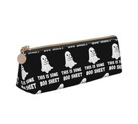 Atasc This is Some Boo Sheet - Estuche de cuero con cremallera metálica, estuche de viaje para maquillaje, gran capacidad para niñas, niños, mujeres y hombres, ver imagen, Talla única, Organizador de