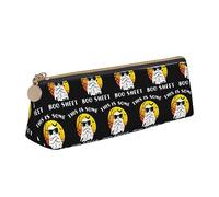 Atasc This is Some Boo Sheet - Estuche de cuero con cremallera metálica, estuche de viaje para maquillaje, gran capacidad para niñas, niños, mujeres y hombres, ver imagen, Talla única, Organizador de