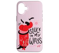 Atascado en mis caminos - Monstruo de positividad surrealista en un sombrero Carcasa para iPhone 16 Plus
