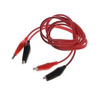ATATMOUNT Cables de Prueba Dobles Rojos y Negros con Pinzas de cocodrilo Cable de Puente de cocodrilo Alambre de 105 cm