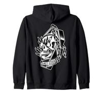 Ataúd Calavera Llamas Último Sueño Muerte Tatu Sudadera con Capucha