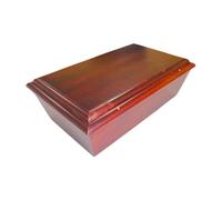 Ataúd de madera de roble de alta calidad para animales medianos, ataúd para perros, ataúd para gatos, ataúd para beagle, caja funeraria maciza para animales grandes, madera en marrón oscuro, 60 x 35 x