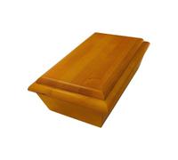 Ataúd de madera de roble de alta calidad para animales pequeños, ataúd para perros, ataúd para gatos, ataúd de conejo, caja de funeraria maciza para animales pequeños de madera en marrón, 46 x 28 x 16