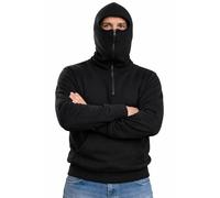 Ataviko Sudadera ninja Ultras Stadium Sport Invierno con pasamontañas, Negro , S