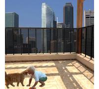 ATAVSADN Malla De Seguridad para Escaleras, 2/3/4/5x1.5 Metros Red de Seguridad para Balcones, Red de Seguridad para Niños, Redes De Protección de Las Escaleras BalcónBlack,500x150cm/16.4x5ft