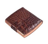 ATAVSADN Pitillera De Cuero, Caja De Cigarrillos para 10 Cigarrillos, Pequeña, Pitilleras para Cigarrillos De MetalBrown,One Size