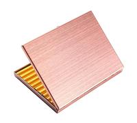 ATAVSADN Pitillera De Metal, Pequeña Caja De Cigarrillos Slim para 13 100mm Cigarrillos, Pitillera para Hombre, MujerGold,One Size