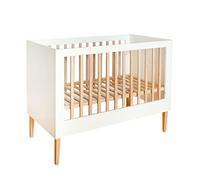 ATB Cuna Bebe Evolutive ILA - con 60x120 Dimensión Cunas para Bebes - para en 0 3 Edad - Blanco de Bebe Camas - Dormitorio de Madera de Niños - Completa para Niños - Cuna Evolutiva
