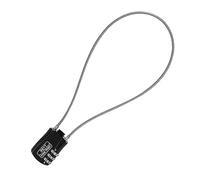ATBUSS 1 candado de cable de acero para bicicleta, cerradura de combinación digital, cerradura antirrobo para casco, apto para bicicleta, armario, casco (negro)