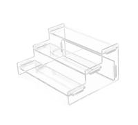 ATBUSS 1 Pcs 3 Tier Transparent Display Rack, estante de almacenamiento de acrílico extraíble, estante de la joyería del estilo de la escalera, estante de exhibición cosmético.