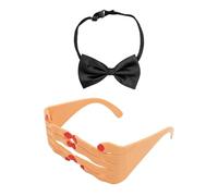 ATBUSS 1 Pieza De Gafas De Sol Creativas Y 1 Pajarita, Divertidas Gafas De Fiesta, Divertido Modelado De Dedos, Accesorios Para Selfies, Máscara Para Ojos De Mascarada.