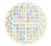 ATBUSS 10 Hojas de Pegatinas de Letras Impermeables y Coloridas - Manualidades DIY, Scrapbooking para Vasos de Agua, Tarjetas de Felicitación