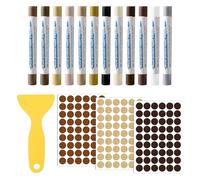 ATBUSS 12 Bolígrafos De Reparación De Muebles, 3 Tipos De Pegatinas De Reparación De Armarios, Reparación De Relleno De Pisos De Madera, Sellador De Madera, Pegatinas De Sellado Autoadhesivas.