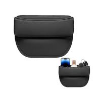 ATBUSS 1pcs Bolsa Organizador De Coche Negro, Bolsillo Lateral De Almacenamiento De Asiento Cosido, Organizador De Asiento De Espacio del Coche, Bolsillo De la Consola del Asiento Delantero