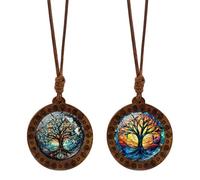 ATBUSS 2 Collares del Árbol De La Vida, Joyas Bohemias, Collares Coles Unisex, Piezas A Juego De Moda.