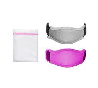ATBUSS 2 correas de codo, 1 bolsa de malla, protector de codo, protector de codo elástico ajustable, amortiguador, correas para el codo, deportes y fitness esenciales (gris, rojo rosa)