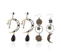 ATBUSS 2 Pares De Aretes, Aretes De Luna Hueca, Aretes De Moda Exquisitos, Se Pueden Usar para Uso Diario Y Combinación.