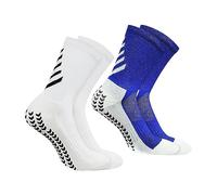 ATBUSS 2 pares de calcetines de fútbol, calcetines deportivos antideslizantes, puntas de goma de agarre deportivo, transpiración y transpirables, unisex, adecuados para fútbol, baloncesto, senderismo