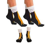 ATBUSS 2 Pares De Calcetines Divertidos Con Patas De Pollo, Calcetines Creativos E Interesantes A Media Pantorrilla, Calcetines Personalizados, Apto Para Adultos Y Niños (30 Cm).