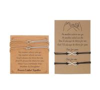 ATBUSS 2 Pares De Pulseras con Nudos De Amor, Color Dorado Y Plateado, Longitud De Cadena Ajustable, Livianas Y Cómodas De Usar, Adecuadas para Regalar A Parejas Y Amigos.
