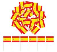 ATBUSS 200 Banderas Pequeñas De Estilo Español, Letreros De Decoración Navideña, Palillos De Dientes con Bandera Española, Letreros De Pastel De Frutas.