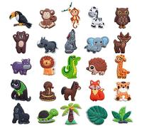 ATBUSS 25 adornos para zapatos de animales, accesorios de zapatos extraíbles, amuleto de cocodrilo, adornos de zapatos de dibujos animados lindos, adecuados para zuecos, sandalias, 2,5-3 cm, Cloruro