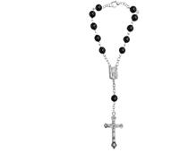 ATBUSS 3 Cadenas Cruzadas De Perlas Y Bolsas De Almacenamiento, Accesorios Prácticos Y Hermosos para La Decoración del Automóvil, Joyas Cruzadas Creativas De Perlas.