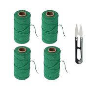 ATBUSS 4 Rollos De Cuerda De Cáñamo para Jardinería Y 1 Par De Tijeras De Hilo Negro, Cuerda para Atar Plantas Verdes, Decoración Artesanal De Jardinería, Cuerda De Soporte para Plantas De Jardín.