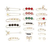ATBUSS 40 Piezas De Alfileres Multifuncionales, Retractores De Cintura De Perlas De Moda, Alfileres De Fijación De Faldas, Broches De Decoración De Ropa, Piezas A Juego De Uso Diario.