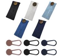 ATBUSS 5 Hebillas De Ajuste De Cintura para Jeans Y 6 Hebillas De Extensión, Cinturón Ancho Multifuncional, Extensor De Pantalón Que Combina con Todo, Accesorios para Uso Diario.