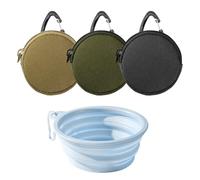 ATBUSS Bolsa De Bocadillos Portátil para Mascotas De 3 Piezas Y Tazón Plegable para Beber De 1 Pieza, Bolsa De Entrenamiento para Perros, Bolsa De Almacenamiento Portátil, Suministros para Mascotas.