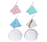 ATBUSS Bolsa De Lavandería Triangular De 6 Piezas, Bolsa De Ropa Interior Lavable A Máquina, Bolsa De Almacenamiento De Ropa, Bolsa De Lavandería De Viaje Portátil, Bolsa De Protección De Ropa.