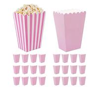ATBUSS Cubos De Palomitas De Maíz Rosadas De 24 Piezas, Cómodas Cajas De Empaque De Bocadillos, Cajas De Palomitas De Maíz Indispensables para Ver Películas, Palomitas De Pollo Y Hojaldre.