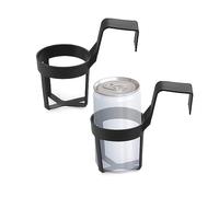 ATBUSS Juego de 2 soportes para bebidas para coche, soporte portátil para coche, soporte de plástico para bebidas, estante de almacenamiento multiusos (negro)