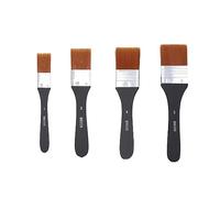 ATBUSS Juego de 4 cepillos de nailon multifunción, cepillo de pintura, cepillo de pintura, cepillo de pintura para el polvo, adecuado para pintar, cepillar pintura, limpiar el polvo (negro)