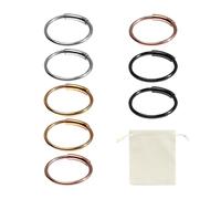 ATBUSS Juego de 8 piercings para nariz, cartílago, acero inoxidable, falso diafragma, joyería para el cuerpo, para hombre y mujer (8 mm), Acero inoxidable