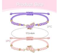 ATBUSS Juego De Pulseras De Mariposa De 6 Piezas, Pulsera Trenzada Ajustable, Pulsera De Amistad De Joyería De Moda, Regalo Creativo para Novias, Colocación Diaria De Salidas.