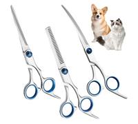 ATBUSS Tijeras De Peluquería De 3 Piezas, Juego De Herramientas De Peluquería para Mascotas, Accesorios para Recortar Caras De Perros, Adecuados para El Aseo Diario De Mascotas.