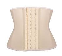 Atbuty Corto Torso Cintura Entrenadores Cincher Corset Bajo el Pecho Cuerpo Shaper Faja De Látex Deporte - Beige - XX-Small
