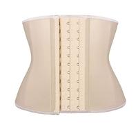Atbuty Corto Torso Cintura Entrenadores Cincher Corset Bajo el Pecho Cuerpo Shaper Faja De Látex Deporte - Beige - XX-Small