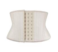 Atbuty Corto Torso Cintura Entrenadores Cincher Corset Bajo el Pecho Cuerpo Shaper Faja De Látex Deporte - Beige - Medium